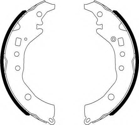 HELLA 8DB355022021 Комплект гальмівних колодок