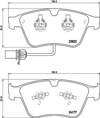 HELLA 8DB355020441 Комплект гальмівних колодок, дискове гальмо