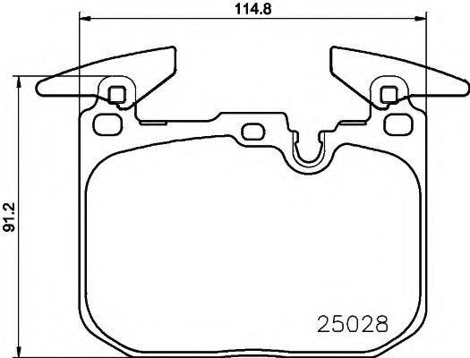 HELLA 8DB355021271 Комплект гальмівних колодок, дискове гальмо