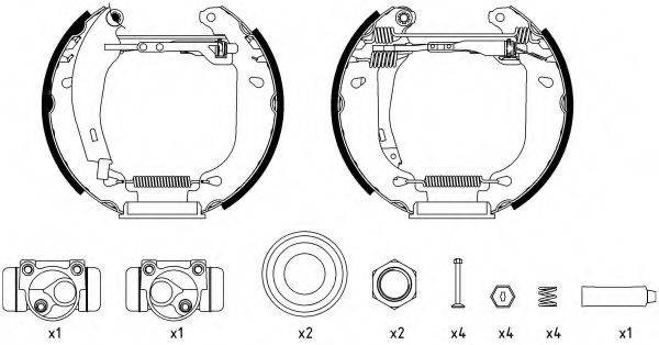 HELLA 8DB355003911 Комплект гальмівних колодок