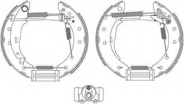 HELLA 8DB355004291 Комплект гальмівних колодок