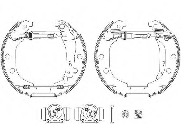 HELLA 8DB355004371 Комплект гальмівних колодок