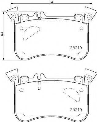 HELLA 8DB355021771 Комплект гальмівних колодок, дискове гальмо