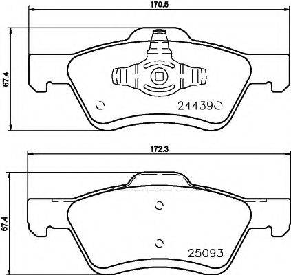 HELLA 8DB355014961 Комплект гальмівних колодок, дискове гальмо