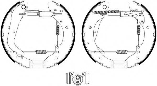 HELLA 8DB355022721 Комплект гальмівних колодок