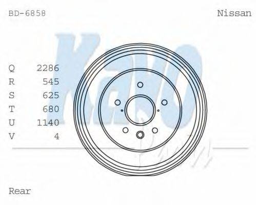 KAVO PARTS BD6858 Гальмівний барабан