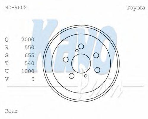 KAVO PARTS BD9608 Гальмівний барабан