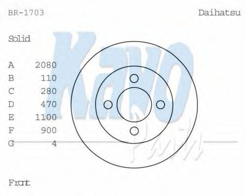 KAVO PARTS BR1703 гальмівний диск