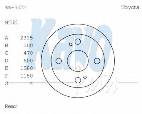 KAVO PARTS BR9322 гальмівний диск