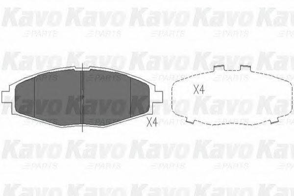 KAVO PARTS KBP1002 Комплект гальмівних колодок, дискове гальмо