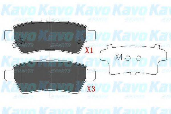 KAVO PARTS KBP6575 Комплект гальмівних колодок, дискове гальмо