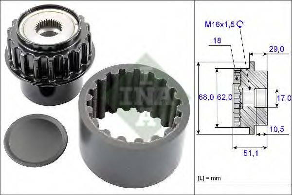 INA 535020610 Комплект еластичної муфти зчеплення