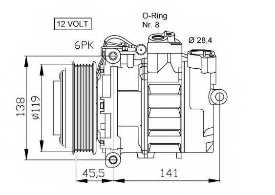 NRF 32053G Компресор, кондиціонер