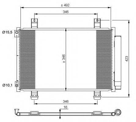 NRF 35854 Конденсатор, кондиціонер