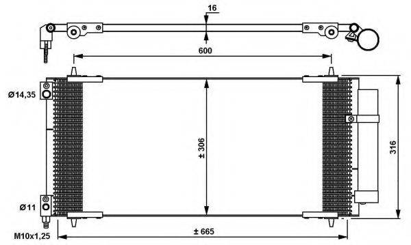 NRF 35905 Конденсатор, кондиціонер