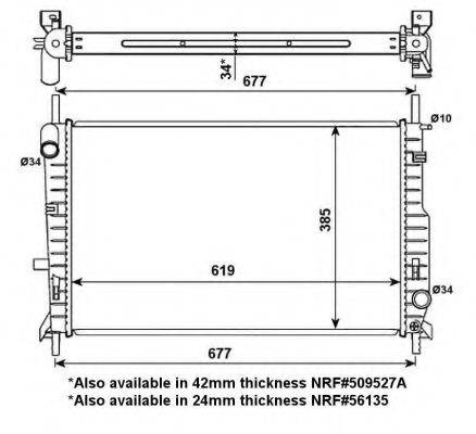 NRF 509527 Радіатор, охолодження двигуна