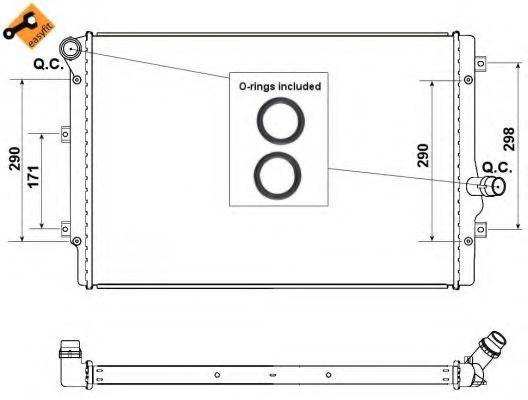 NRF 53425 Радіатор, охолодження двигуна