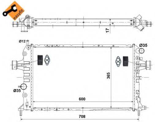 NRF 53441 Радіатор, охолодження двигуна