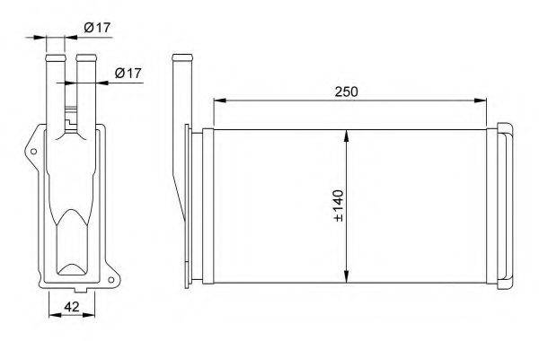 NRF 58638 Теплообмінник, опалення салону