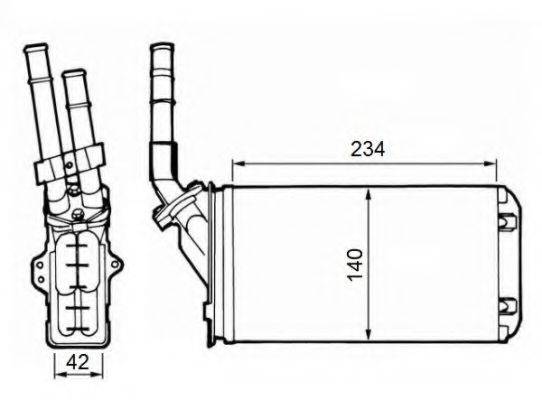 NRF 58643 Теплообмінник, опалення салону