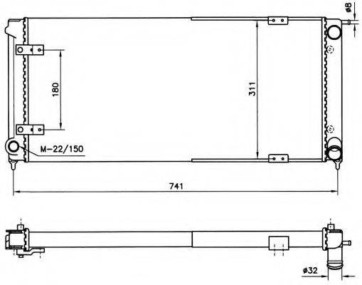 NRF 58712 Радіатор, охолодження двигуна