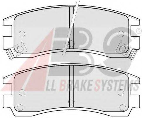 A.B.S. 38508 Комплект гальмівних колодок, дискове гальмо