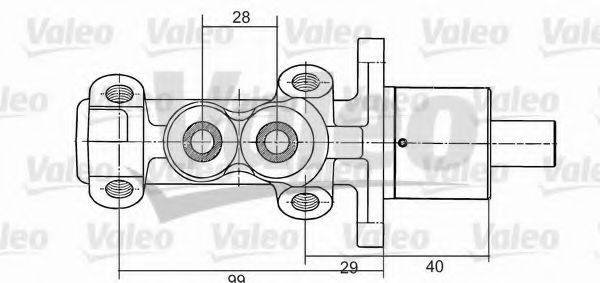 VALEO 350704 головний гальмівний циліндр