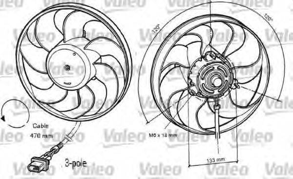 VALEO 696040 Вентилятор, охолодження двигуна