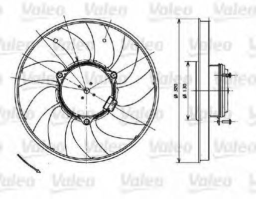 VALEO 696083 Вентилятор, охолодження двигуна