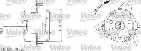 VALEO 698310 Електродвигун, вентилятор радіатора