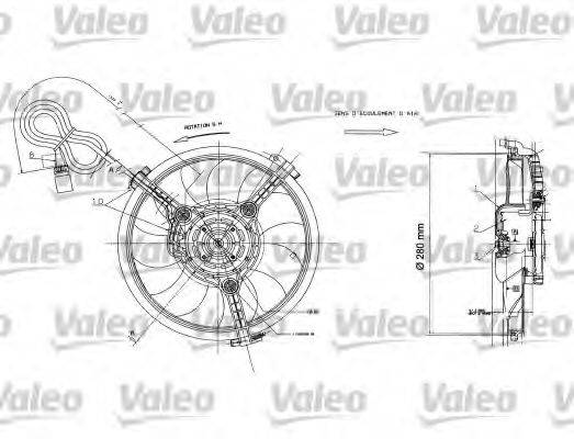 VALEO 698422 Вентилятор, охолодження двигуна