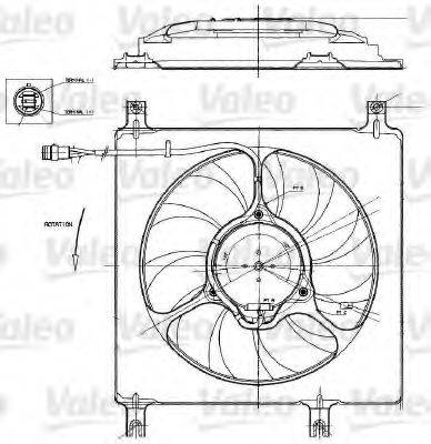 VALEO 698552 Електродвигун, вентилятор радіатора