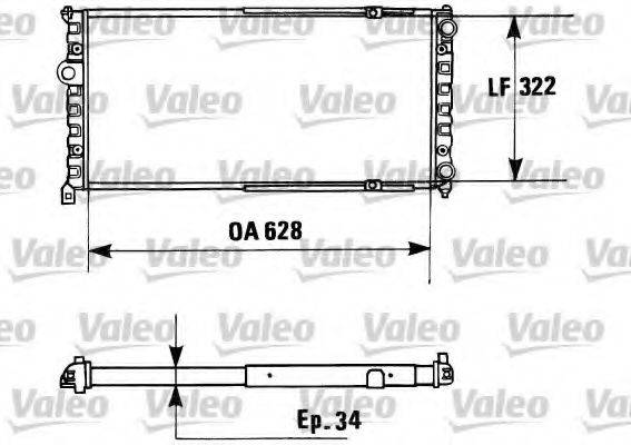 VALEO 730945 Радіатор, охолодження двигуна