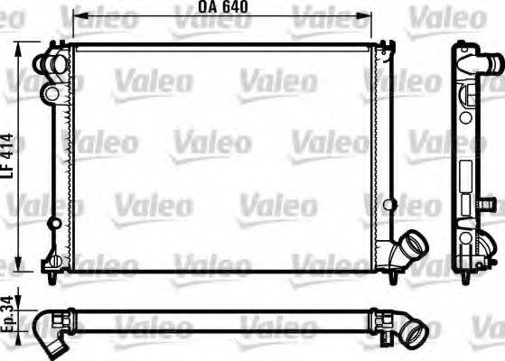 VALEO 731575 Радіатор, охолодження двигуна