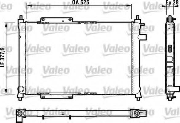 VALEO 731818 Радіатор, охолодження двигуна