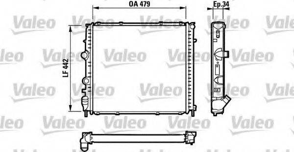 VALEO 731910 Радіатор, охолодження двигуна