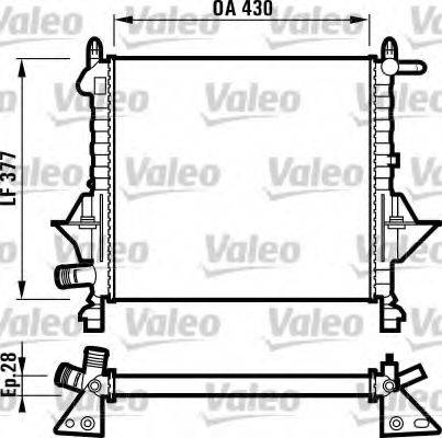 VALEO 732051 Радіатор, охолодження двигуна