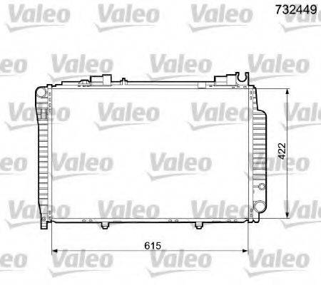 VALEO 732449 Радіатор, охолодження двигуна