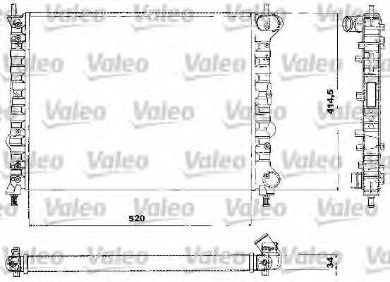 VALEO 732581 Радіатор, охолодження двигуна