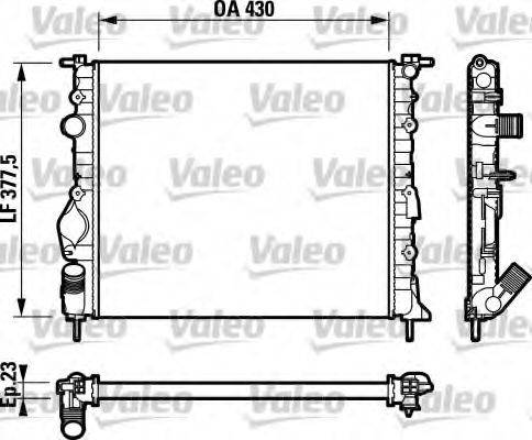 VALEO 732765 Радіатор, охолодження двигуна