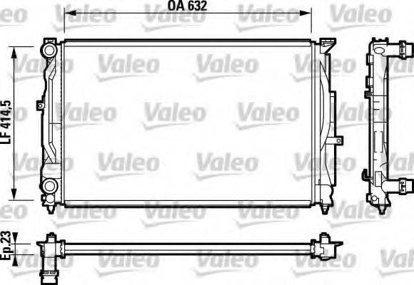 VALEO 732811 Радіатор, охолодження двигуна