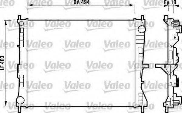 VALEO 732903 Радіатор, охолодження двигуна