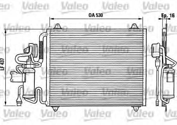 VALEO 816865 Конденсатор, кондиціонер