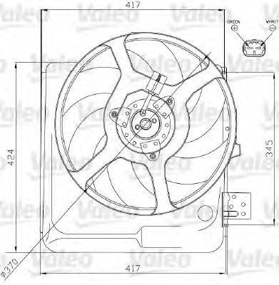 VALEO 698313 Вентилятор, охолодження двигуна