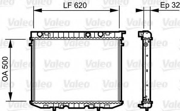 VALEO 735229 Радіатор, охолодження двигуна