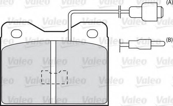 VALEO 598375 Комплект гальмівних колодок, дискове гальмо