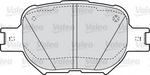 VALEO 598827 Комплект гальмівних колодок, дискове гальмо