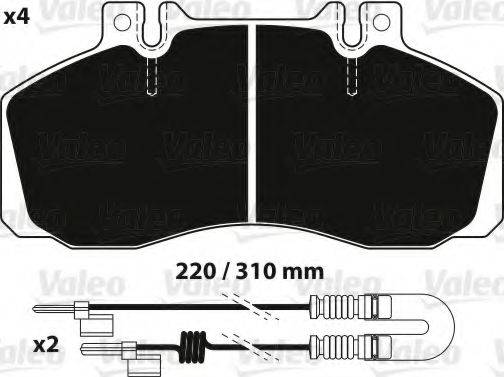 VALEO 882239 Комплект гальмівних колодок, дискове гальмо