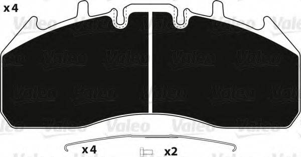 VALEO 882246 Комплект гальмівних колодок, дискове гальмо