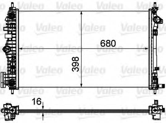 VALEO 735484 Радіатор, охолодження двигуна